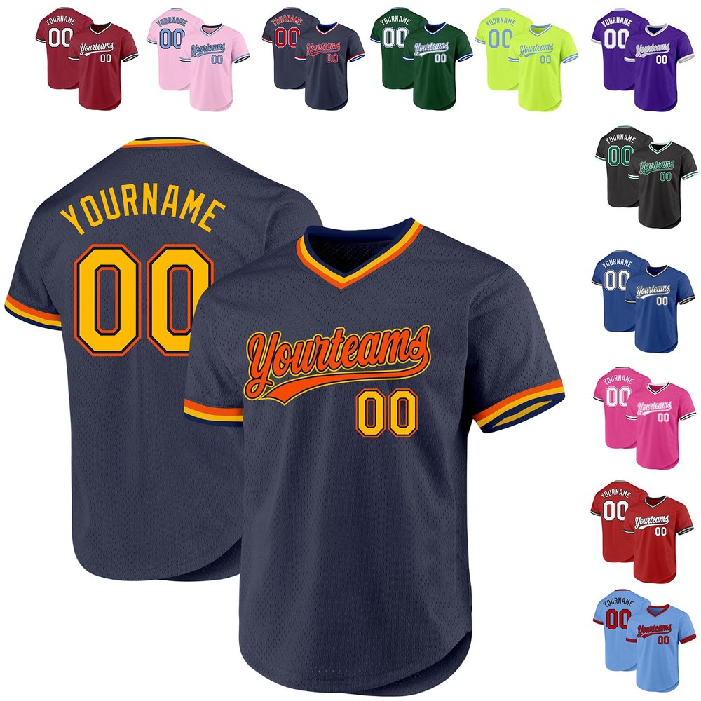 Custom Navy Baseball Jerseys Pullover Personalized Softball Shirts Sports Uniform Stitched Name Number Logo for Men Women Youth