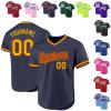 Custom Navy Baseball Jerseys Pullover Personalized Softball Shirts Sports Uniform Stitched Name Number Logo for Men Women Youth view 1