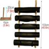 WZUOPG Wall Yoga Mat & Foam Roller Storage Organizer Shelf, Wood Heavy Duty Exercise Mats Display Stand Rack Holder, Indoor/Studio/Yoga Room, Small Space (Size : 6 Tier)-1PC- view 2