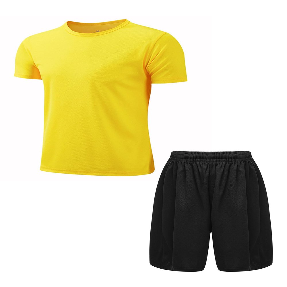 Fldy Boys Soccer Sports Training Uniforms Kids Youth Athletic Football Soccer Jersey Shirt and Shorts Kit G 5-6 Years