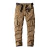 JEsilunmaMY Men's Casual Cotton Straight Cargo Pants Military Army Combat Work Pants Loose Tactical Pants with Multi Pockets (Khaki,36) view 1