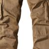 JEsilunmaMY Men's Casual Cotton Straight Cargo Pants Military Army Combat Work Pants Loose Tactical Pants with Multi Pockets (Khaki,36) view 2