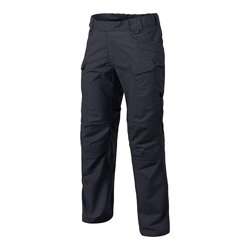 JEsilunmaMY Men's Multi Pockets Work Tactical Pants Waterproof Ripstop Cargo Pants Lightweight Cotton Outdoor Hiking Pants (Black,Small)
