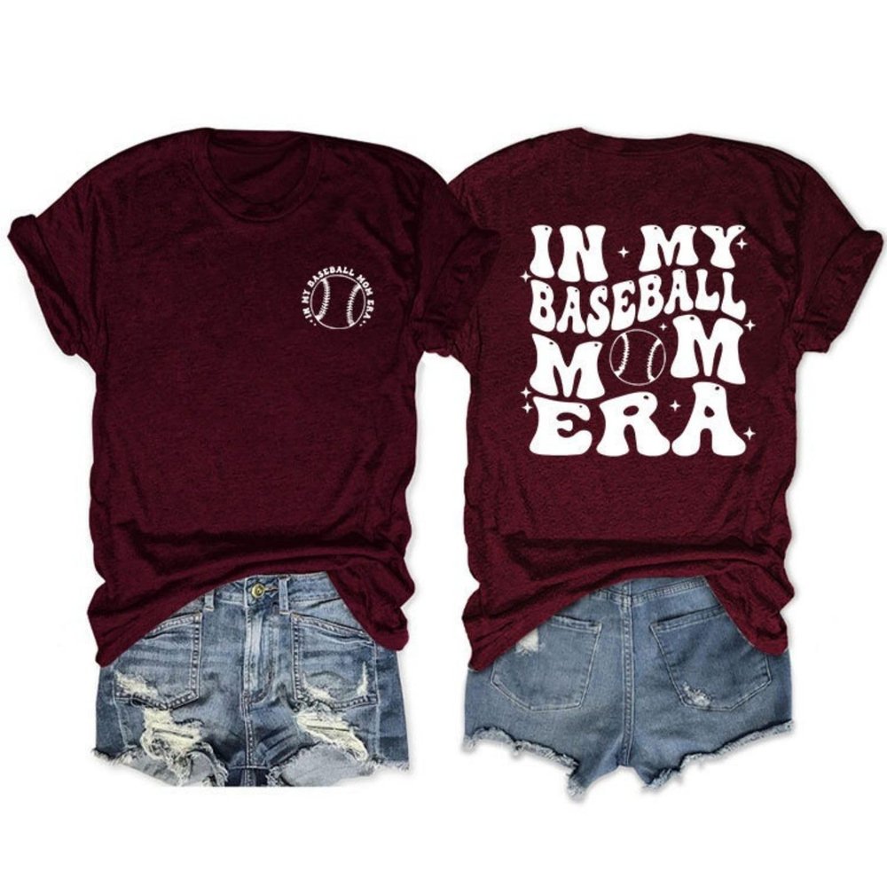 in My Baseball Mom Era Shirt, Sports Mom Shirt, Baseball Mama Shirt, Mothers Day Shirt, Game Day Mothers Shirt Wine