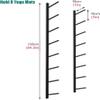 WZUOPG Yoga Mat Holder Wall Mount Home Gym Storage Rack, Commercial Heavy Duty Metal Exercise Mats Storage Organizer Shelf, Black Finish Display Stand (Size : 8 Tier)-1PC- view 2