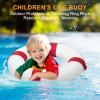 Swim Foam Buoy Set, 20inch Life Preserver Pool Safety Throw Ring with Water Floating Lifesaving Rope 98.4FT Set,Foam Swimming Tube Pool Ring Wall Decoration,Throwable Flotation Device view 2