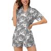 Ysidec Cute Cats Womens Pajama Sets 2 Piece Short Sleeve Sleepwear Button Down Loungewear XS view 2