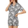 Ysidec Cute Cats Womens Pajama Sets 2 Piece Short Sleeve Sleepwear Button Down Loungewear XS view 3