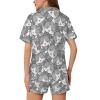 Ysidec Cute Cats Womens Pajama Sets 2 Piece Short Sleeve Sleepwear Button Down Loungewear XS view 4