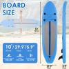 Clevich 10FT Stand Up Paddle Board, Inflatable Paddleboard with SUP Accessories & Carry Bag, Paddle, Hand Pump, Non-Slip Deck, Repair Kit,Leash, 400LBS (Blue) view 3