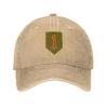1St Infantry Division Combat Service Identification Badge Baseball Cap for Men Women Hat Vintage Cowboy Hats Adjustable Trucker Caps Natural view 2