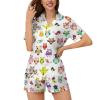 Ysidec Cute Owls Womens Pajama Sets 2 Piece Short Sleeve Sleepwear Button Down Loungewear XS view 2