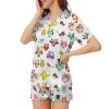 Ysidec Cute Owls Womens Pajama Sets 2 Piece Short Sleeve Sleepwear Button Down Loungewear XS view 3
