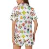 Ysidec Cute Owls Womens Pajama Sets 2 Piece Short Sleeve Sleepwear Button Down Loungewear XS view 4