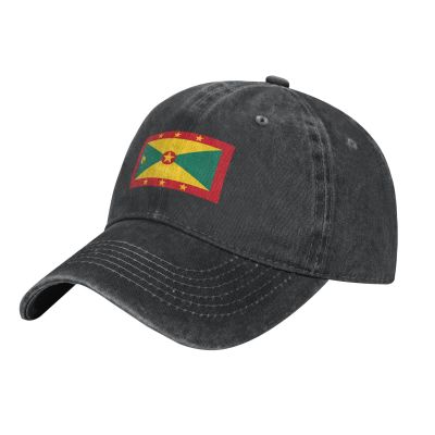 Flag of Grenada Baseball Cap for Men Women Hat Vintage Cowboy Hats Adjustable Trucker Caps Black