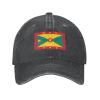 Flag of Grenada Baseball Cap for Men Women Hat Vintage Cowboy Hats Adjustable Trucker Caps Black view 2