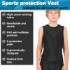 Dialudon Youth Padded Compression Vest Baseball Chest Protector Vest 4-Pads for Paintball Baseball Football Basketball Lacrosse view 2