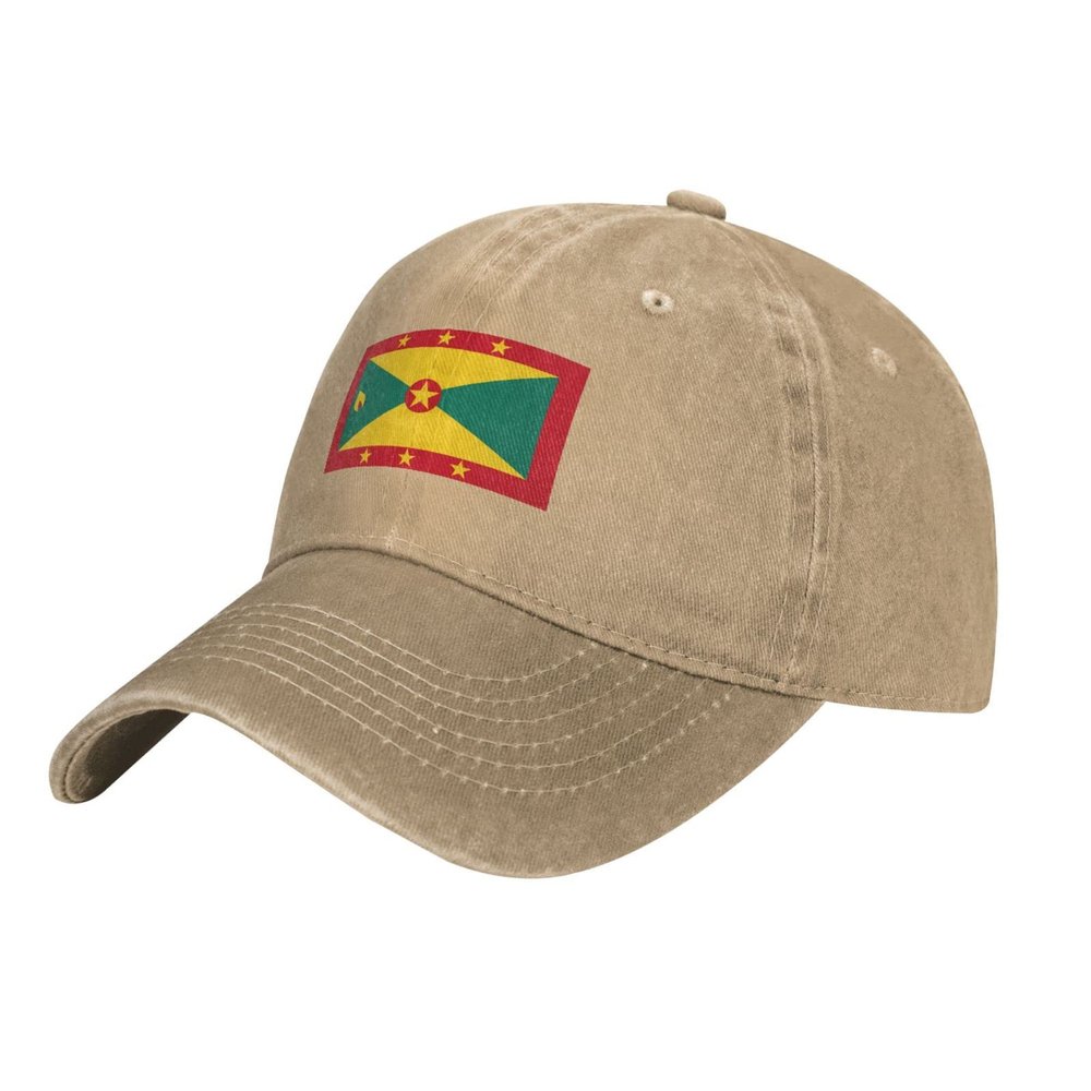 Flag of Grenada Baseball Cap for Men Women Hat Vintage Cowboy Hats Adjustable Trucker Caps Natural