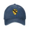 1st Cavalry Division Patch-B Baseball Cap for Men Women Hat Vintage Cowboy Hats Adjustable Trucker Caps Navy Blue view 2