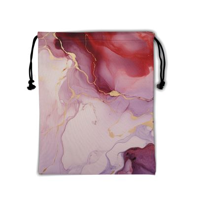 Nerxy Marble Print Gymnastics Grip Bag - Marbled Drawstring Storage for Grips, Abstract Stone Art Towel