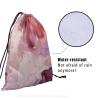 Nerxy Marble Print Gymnastics Grip Bag - Marbled Drawstring Storage for Grips, Abstract Stone Art Towel view 4