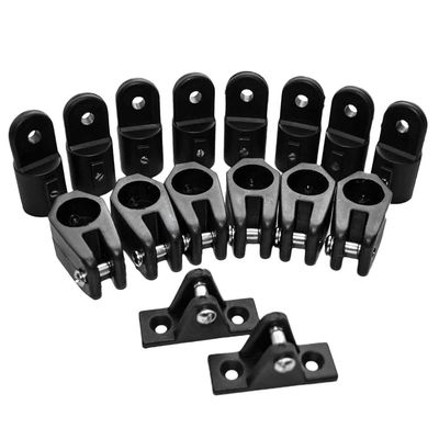 16 Pieces/Set Boat Deck Hinge Jaw Slide Eye end Cap for 4 Bow Top Pieces Boat Deck Hinge