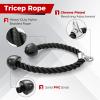 Goplus Cable Machine Attachment Set, 4PCS/ 5PCS LAT Pulldown Attachments w/V-Shaped Press Down Handle, Tricep Rope, Double D Handle, Weight Machine Accessories for Home Gym (5PCS-add a Straight Bar) view 3