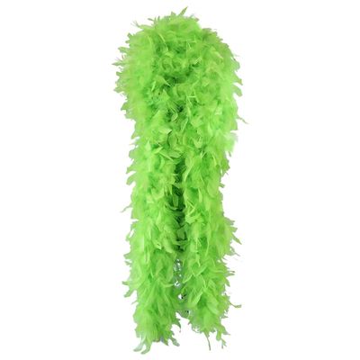homeemoh 6.56FT Long Fluffy Feathers Boa, 80g Natural Turkey Feathers Boa Fancy Dress Boa Feathers Scarf for Costume Dress up (Apple Green)