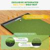 Integrated 5x4ft 6x4ft & 6x5ft 26mm-31mm Golf Mat with Ball Tray, Thickening Golf Mats Practice Outdoor & Indoor Artificial Turf Matt with 3 Tees view 2