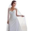 ROSEEDEN Roseeden1T one Tier long Lace Veil wedding bridal woman long veil soft tulle veil with metal comb Rhinestone edge Off white Length 137", Width 59" view 2