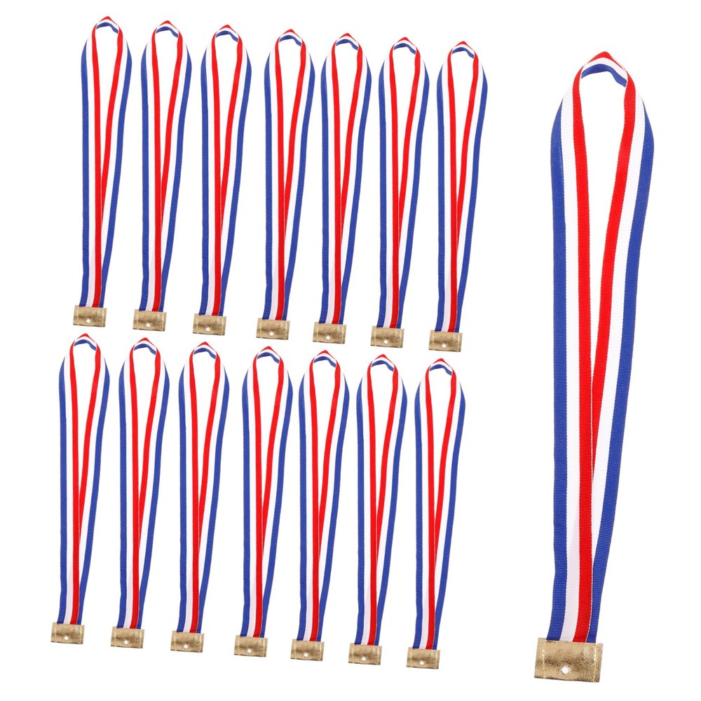 Yardwe 25pcs Medal Hanger Lanyards Competition Award Ribbons Wide Satin Medal Neck Ribbons