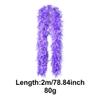 homeemoh 6.56FT Long Fluffy Feathers Boa, 80g Natural Turkey Feathers Boa Fancy Dress Boa Feathers Scarf for Costume Dress up (Light Purple) view 2