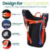 Shinylin 2 Pcs Kids Hydration Backpack with 1.5L Water Bladder Lightweight Kids Hiking Backpack Water Rucksack for Boys Girls Climbing Running(Green, Black,Classic) view 3