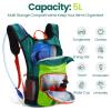Shinylin 2 Pcs Kids Hydration Backpack with 1.5L Water Bladder Lightweight Kids Hiking Backpack Water Rucksack for Boys Girls Climbing Running(Green, Black,Classic) view 4
