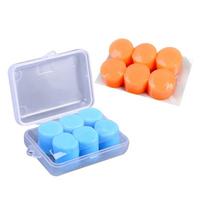 FOMIYES 6pair Silicone Ear Plugs for Swimming Ergonomic Design for Adults Boy Girl with Orange Blue Comfortable Fit for Noise Reduction and Underwater Protection