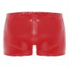 Freebily Men's Wet Look Latex PVC Leather Shorts Swimsuits Bulge Pouch Boxer Brief Club Hot Pants Boxers XX-Large view 1