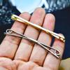 2 Pcs Shirt Collar Bar Tie Pins Unique Necktie Pins Tie Clasp Set Metal Tie Clips For Men Wedding Collar Bar For Men's Dress Shirts view 4