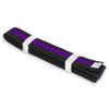 MACS Martial Arts 1.75" Wide Karate/Taekwondo Double Wrap Black Belts with Color Stripe (Black With Purple Stripe, 8 (136")) view 2