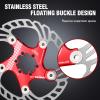 BUCKLOS IIIPRO Red MTB 180mm Floating Disc Brake Rotor with 6PC Bolts and BL-01S 2 Pair Disc Brake Pads for Ceramic Shimano N03A N04C L05A K04S K04Ti K05S K05Ti M8110 M7110 view 4