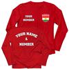 lepni.me Men Personalised Long Sleeve Soccer Jersey Kurdistan T-Shirt Kurdish Flag Badge European Football Championship 2024 (L Red Multi Color) view 1