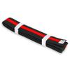 MACS Martial Arts 1.75" Wide Karate/Taekwondo Double Wrap Black Belts with Color Stripe (Black With Red Stripe, 8 (136")) view 2