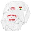 lepni.me Men Personalised Long Sleeve Soccer Jersey Kurdistan T-Shirt Kurdish Flag Badge European Football Championship 2024 (5XL White Multi Color) view 1
