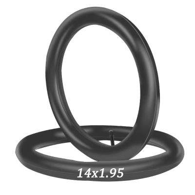 14" Bike Inner Tubes Fit 1.75/1.95/2.125/2.40/2.50 with Schrader Valve - with Spare Tire Replace Electric Scooter Accessories Compatible with Road and Mountain Bike Tires(14X1.95)