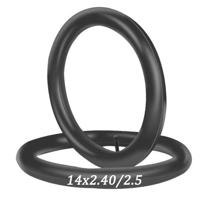 14" Bike Inner Tubes Fit 1.75/1.95/2.125/2.40/2.50 with Schrader Valve - with Spare Tire Replace Electric Scooter Accessories Compatible with Road and Mountain Bike Tires(14X2.4/2.5)