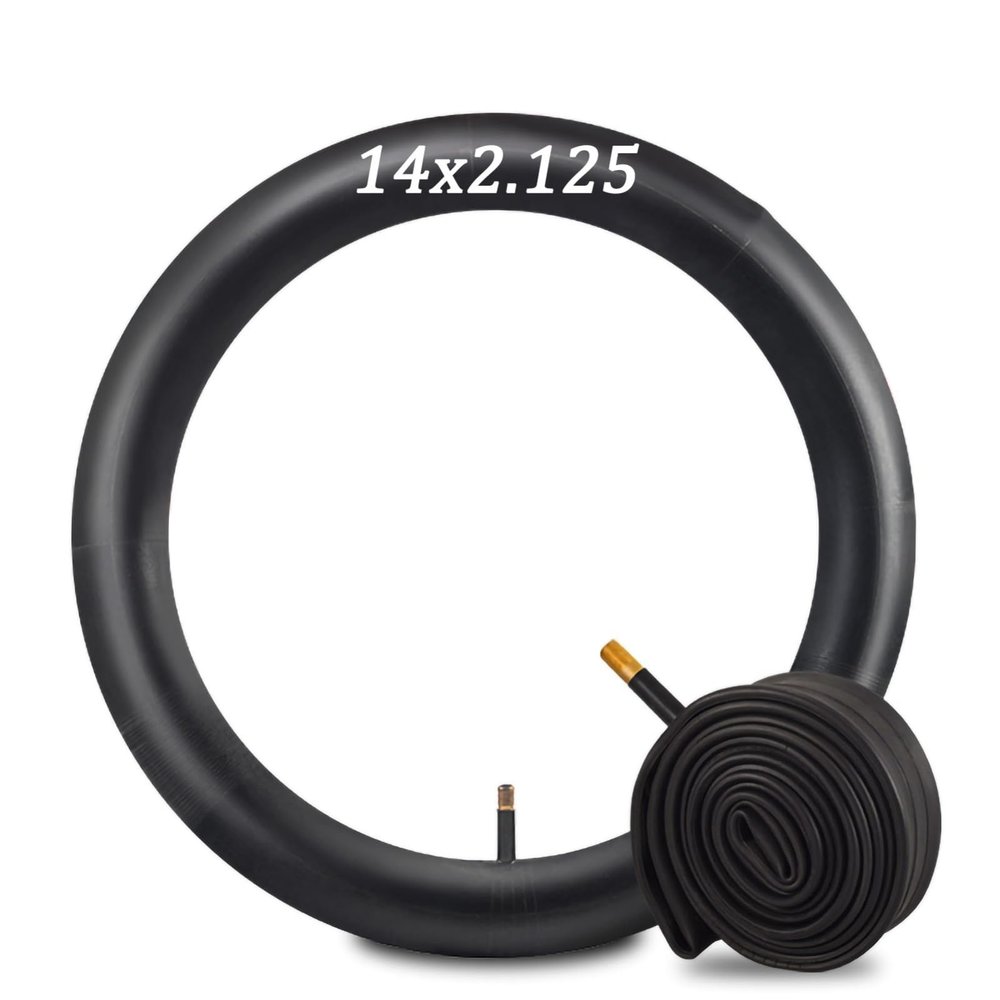 14" Heavy-Duty 1.75/1.125 Inner Tube 14 Inch Electric bikeTubes with Angled Valve Stem for Replacement Electric Scooters and E-Bike Tire Tube, E-Bike Tire Tube and More(14x2.125)