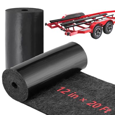 Boat Trailer Bunk Carpet, 3mm Thick Polyester Marine Trailer for Runners, Board Boat Carpeting Runner Padding, Bunk Padding Mats Parts Accessories for Boat Jet Ski Ramp Garage Dock (12inch x 20ft)