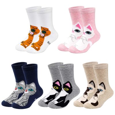 Artfasion Kids Girls Animal Socks: Cute Cartoon Crew Cotton Ankle Soft Funny Childs Breathable Toddler Socks for 2-4 Years Students Daughter Granddaughter Cosplay Drawing Music Climbing Gifts