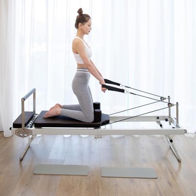 DJXIK Foldable Pilates Reformer, Pilates Machine & Equipment for Home Use and Gym Workout, Suitable for Beginners and Intermediate Users
