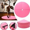ZGFUSVFD Foldable Circular Exercise Dance Pole Mat Gymnastic Yoga Fitness Dance Mat Non-slip Shock Absorption Portable Pole Dancing Safety Mat Epe Foam Crash Mat, 150x3cm, Pink view 4