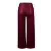 Women's Casual Pants Sparkly Sequin Wide Leg Pant Loose High Waisted Shiny Party Clubwear Bling Glitter Trousers Elastic Tummy Control Lounge Straight Leg Pant(A-Wine,Small) view 4